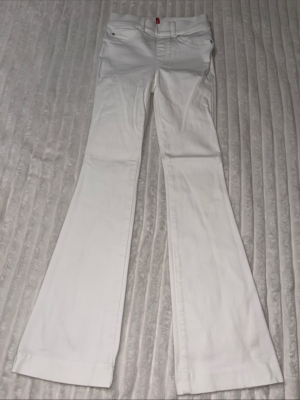 SPANX White Flare Denim Pants | Size XS